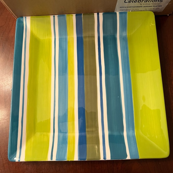 Vintage Celebrations by Lillian Vernon Earthenware Serving Platter - Picture 1 of 3